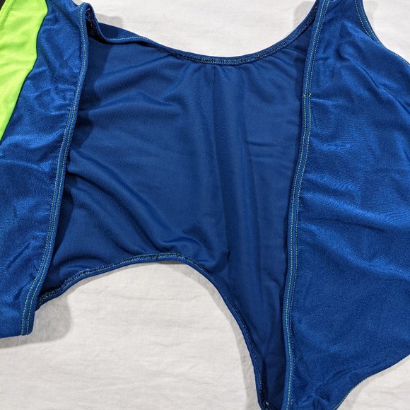 3 for $20 Shelly Ediger Neon/Blue One Piece Cutout Swimsuit Sz S/M - Picture 6 of 8